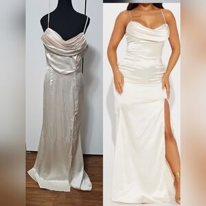 Champagne Satin Gown